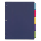 Cardinalamp;reg; Poly Index Dividers, Letter, Assorted, FiveTabs per Set, 4 Sets per Pack