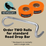 Newbaums cloth Bike Handlebar Tape (Black), 10 ft Roll Bike Bar grip Tape (075A Wide), cotton Bar Tape Road Bike, Adhesive Back