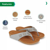Ortho Joy Doctor Slipper For Women Fancy || Orthopedic Women'S Fashion Slipper || Comfortable Slippers For Women,Grey,6,B0C3XF93HB
