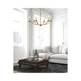 Living District Trey 6-Light Mid-Century Metal Pendant In Brass