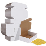 HORLIMER 40 Pack 7x5x2 Shipping Boxes, White Corrugated Cardboard Box for Mailing, Packaging, Small Business