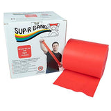 SupR 81630680 Band Latex Free Exercise Band, 50 Yard Roll, Red, Level 2, Light Resistance