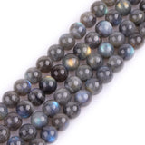 GEM-Inside Rainbow Flash Gray Labradorite Gemstone AAA Grade Natural 8mm Blue Crystal Energy Stone Power Beads for Jewelry Makin