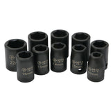 Performance Tool M593DB Mechanics 10 Piece 1/2Inch Drive Metric Impact Socket Set
