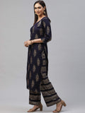Gosriki Women'S Rayon Regular Kurta And Palazzo (Prush-Navy-Newone_Xl-Go_Dark Blue_X-Large),Dark Blue,,B08VW8ZL1L