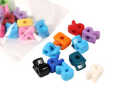 40 PCS Letter Beads 3D Acrylic 21mm x 14mm R Loose for Jewelry Making Bracelet Necklaces Keychain Phone Bag Chain Key Chains(Mix