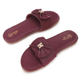 Ortho Joy Doctor Footwear For Women|| Fancy Slippers For Women || Orthopedic Women'S Fancy Slipper,Maroon,4,B0D5R6GDCR