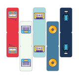 woopme Retro Music Logo Magnetic Bookmark for Book Lovers Readers Students Gift Magnetic Page Clips Folding Set of 5