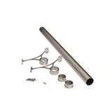 OUTWATER Nominal 4' Bar Foot Rail Kit - Complete Undercounter Mount Hardware and Tubing, Satin Stainless Steel Finish