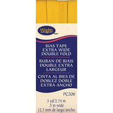 Wrights Products Double Fold Bias Tape 1/2 X3yd, Yellow