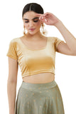 Soch Gold Princess Cut Velvet Blouse