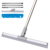 DrDirt Floor Squeegee | 120cm/47in Silicone Magic Broom with Microfiber Mop | Squeegee for Floor Cleaning | Microfiber Duster wi