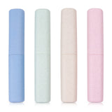 Hooqict 4 Pack Travel Toothbrush Case Portable Travel Toothbrush Holder Plastic Toothbrush Container Protector Cover Case for Tr