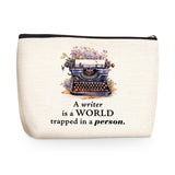 Motivational Writer Gifts Makeup Bag Inspirational Cosmetic Travel Bag Christmas Birthday Appreciation Gifts Toiletry Bag for Wo