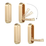 Dntorx Folding Wall Hooks, 4 Pcs Foldable Gold Coat Hooks Heavy Duty Foldable Hook Bathroom Towel Hooks Robe Hooks Wall Mounted