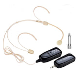 XIAOKOA Wireless Headset Microphone, 2.4G Skin Tone Head Mic, Beige Charging Microphones for Voice Amplifier PA System Speaker,