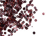 The Design Cart 4 Mm Maroon Lustre Circular Plastic Sequins Sitara For Embroidery, Embellishing Handbags, Apparels, Art Craft Di