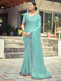 Satrani Womens Silk Saree (3431S287N_Mint Green)