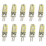 OMTO G4 2W 3014 LED 24SMD DC12V Light Bulb 150lm 360 Beam Angle Waterproof Halogen G4 15W Bi-Pin Base Led Replacement White 6000