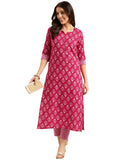 Gosriki Women'S Cotton Blend Printed Straight Kurta With Pant (Pi Rani-Gs_Xxl_Pink_Xx-Large),Pink,2,B0C96FFGSV