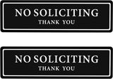 2 Pack No Soliciting Sign for House - Keep Solicitors Away, with Strong Adhesive Tape for Any Surface, 8.22.4 Inch, Stylish