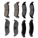 AUTOMUTO 8PCS Front & Rear Semi-Metallic Disc Brake Pads Set D1109 D1158 For Ford For Explorer 2006-2010, For Ford For Explorer