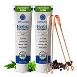 Natruveda Neem Herbal Toothpaste | Fluoride Free, SLS Free, Natural Toothpaste for Adults | Ayurvedic Oral Care with Miswak | 3.
