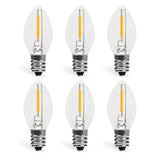 YIMILITE C7 0.6W 2700K Featuring Standard E12 LED Bulb Candelabra Base Replacement Night Light 6 Pack