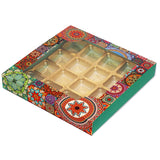 Chocolate Box 16 Pcs Folding Premium Paperboard Window chocolate Box for Packaging Chocolates Folding box for Gifting (Green, Pa