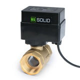 U.S. Solid Motorized Ball Valve- 1 Brass Ball Valve with Standard Port, 9-36V AC/DC, 2 Wire Auto Return Setup, Normally Open (N/