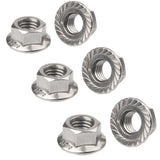 1/4-20 Serrated Flange Hex Nuts, 30 Pcs 1/4 Hexagon Flange Nuts, 304 Stainless Steel, UNC Nuts Fasteners, Right Hand, Replacemen