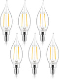 Sigalux Candelabra LED Light Bulbs Dimmable, E12 40 Watt Chandelier Light Bulbs, CA10 Flame Tip Candle Light Bulbs, 5000K Daylig