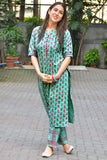 Gosriki Women'S Cotton Straight Kurta With Pant (Disini Multi_Multicolor_Small),Multicolour,,B08DD1SM5F