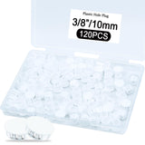 White Plastic Hole Plugs, 120 Pcs / 3/8 Round, Kitchen Cabinet