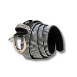 Fdream WomenS Rhinestone Belt, Crystal Studded Leather Fashion Waist Belt For Jeans & Dresses