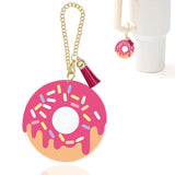 Ldntly Doughnut Stanley Cup Accessories,Stanley Charms for Handle Water Bottle Charms Tumbler Keychain Donuts Gifts for Women He