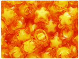 BeadTin Transparent 20mm Star Plastic Beads - White Core Bead (25pcs) (Dark Yellow)