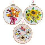 Bnf Embroidery Starter Kit With Flower Pattern Diy Cross Stitch Crafts Flower 1|Other Hand Embroidery Kits