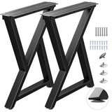 TOCRETOARE Metal Table Legs Heavy Duty, 16 H x 18 W, Metal Furniture Legs for Dining Desk Bench and Coffee Table, Industrial