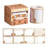 256PCS Cute Capybara & Chubby Panda Sticky Notes Roll | Kawaii Cartoon Memo Notes Tape | Decorative toDo List, Planner & Study