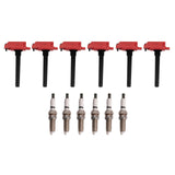 TRQ Ignition Kit Ignition Coil Spark Plugs Compatible with 17-22 Chrysler 16-21 Dodge 16-22 Jeep 19-21 Ram