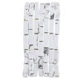 Natural White Turquoise Rectangle Tube Beads 4x13mm 38cm/str Loose Semi Gemstone Stone Beads for Making Bracelets Necklace Earri