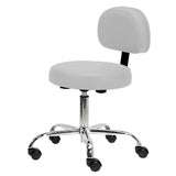 EARTHLITE Pneumatic Massage Rolling Stool with Backrest - No Leaking (vs. Hydraulic), Adjustable, CFC-Fre / Salon Medical Spa Fa