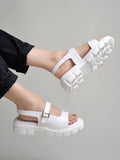 Shoetopia Casual White Platform Heeled Sandals For Women & Girls /Eu37,White,4,B0DDJLNPKJ