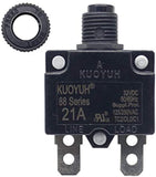 KUOYUH 21A 88 Series Circuit Breaker 125/250VAC 50/60Hz Push-to-Reset (21A)