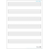 Ashley Productions Smart Poly Single Sided PosterMat Pals Space Savers, Music Staves, 13 x 9.5