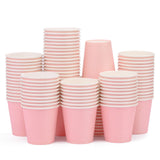 Prgery 100 Pack 3 oz Pink Paper Cups,Mouthwash Cups, Disposable Bathroom Cups,Small Paper Cups 3oz Ideal for Bathroom,Supermarke