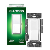 Lutron Diva LED+ Dimmer Switch for Dimmable LED, Halogen and Incandescent Bulbs, 150W/SinglePole or 3Way, DVCL153PWH, White