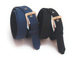 Generic Formal Casual Womens Black And Nevyblue Denim Belts 2 Pcs