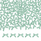 Meseey 100 Pcs Mini Sage Green Satin Ribbon Bows with Tape 1.5 Inch Self Adhesive Craft Bows Flowers Appliques DIY Craft for Sew